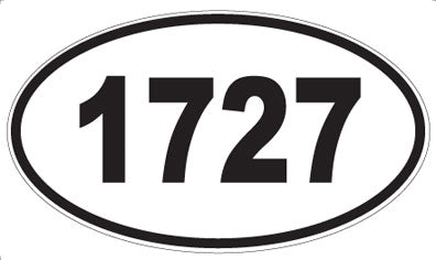 1727 - Oval Sticker