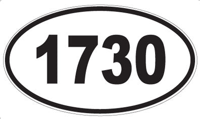 1730 - Oval Sticker