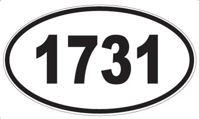 1731 - Oval Sticker