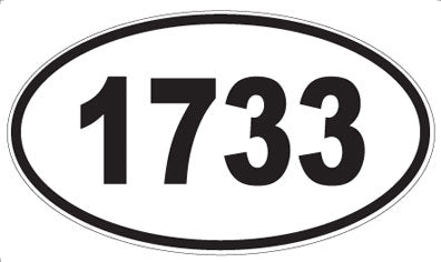 1733 - Oval Sticker