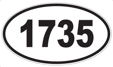 1735 - Oval Sticker