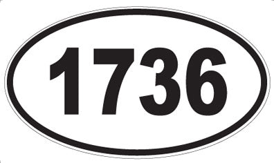 1736 - Oval Sticker