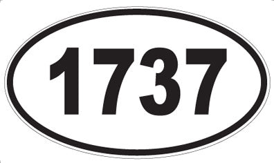 1737 - Oval Sticker