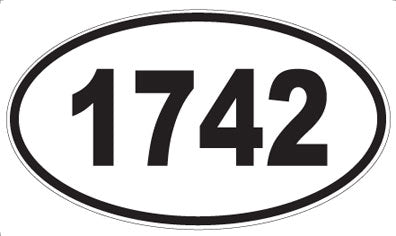 1742 - Oval Sticker
