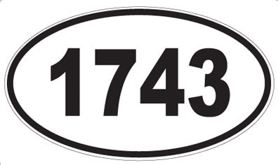 1743 - Oval Sticker