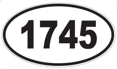 1745 - Oval Sticker