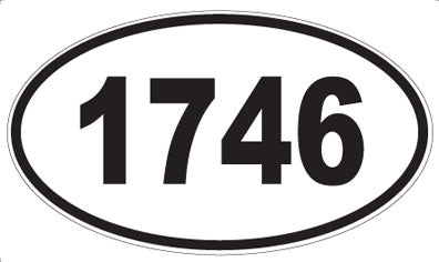 1746 - Oval Sticker