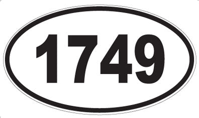 1749 - Oval Sticker