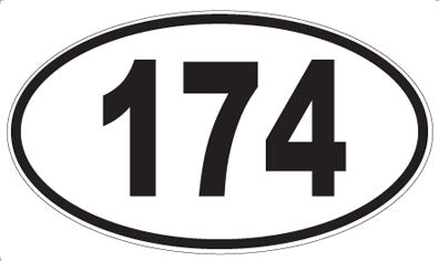 174 - Oval Sticker