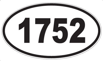 1752 - Oval Sticker