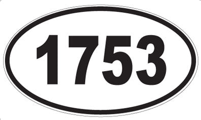 1753 - Oval Sticker