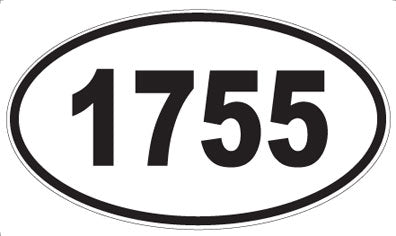 1755 - Oval Sticker