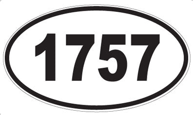 1757 - Oval Sticker