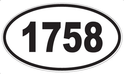 1758 - Oval Sticker