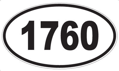 1760 - Oval Sticker
