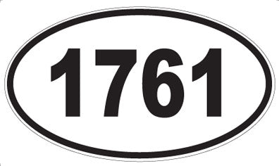 1761 - Oval Sticker