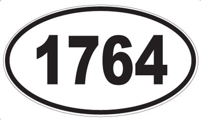 1764 - Oval Sticker