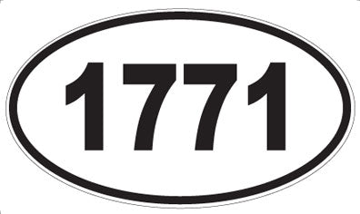 1771 - Oval Sticker