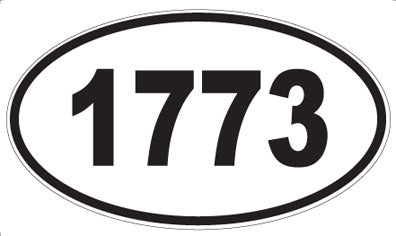 1773 - Oval Sticker