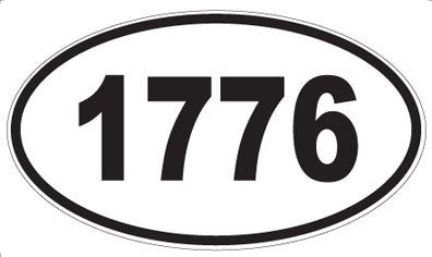 1776 - Oval Sticker