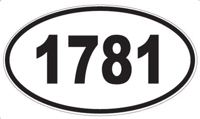 1781 - Oval Sticker