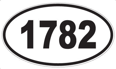 1782 - Oval Sticker