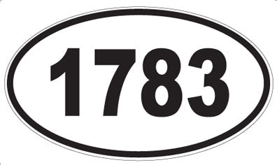 1783 - Oval Sticker