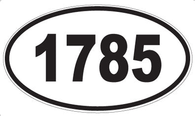 1785 - Oval Sticker