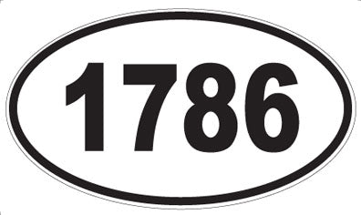 1786 - Oval Sticker