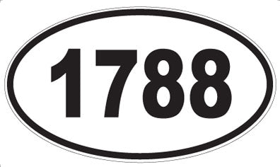 1788 - Oval Sticker