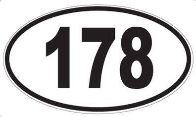 178 - Oval Sticker