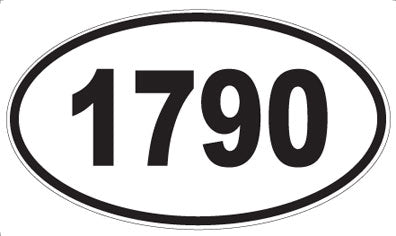 1790 - Oval Sticker