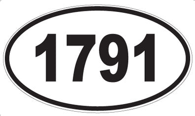 1791 - Oval Sticker