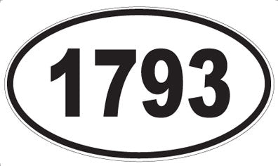 1793 - Oval Sticker