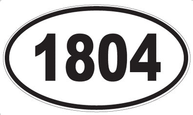 1804 - Oval Sticker