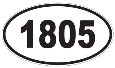 1805 - Oval Sticker