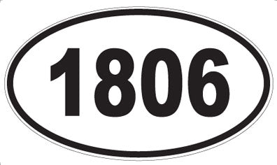1806 - Oval Sticker