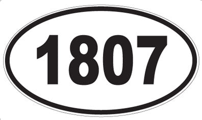 1807 - Oval Sticker