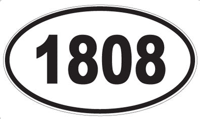 1808 - Oval Sticker