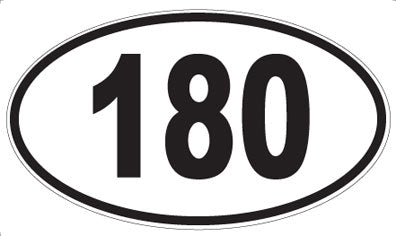 180 - Oval Sticker
