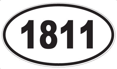 1811 - Oval Sticker