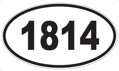 1814 - Oval Sticker