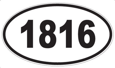 1816 - Oval Sticker