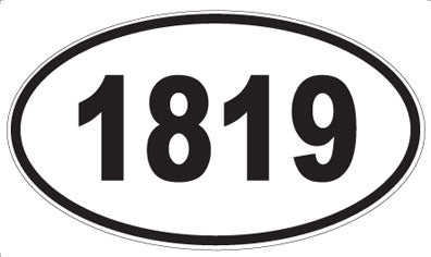 1819 - Oval Sticker