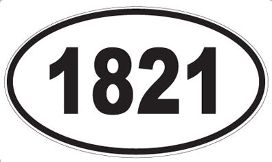 1821 - Oval Sticker