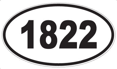 1822 - Oval Sticker