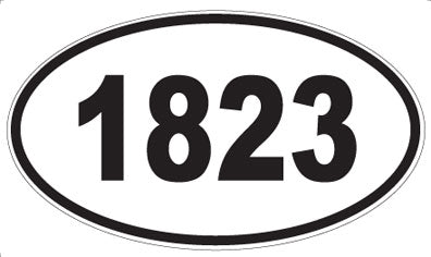 1823 - Oval Sticker