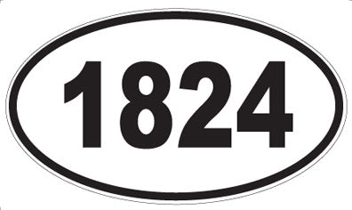 1824 - Oval Sticker