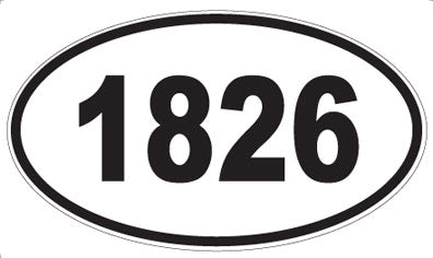 1826 - Oval Sticker