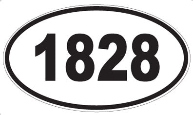 1828 - Oval Sticker